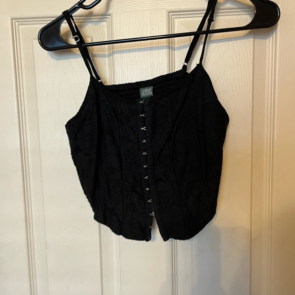 Black Lace Crop Top